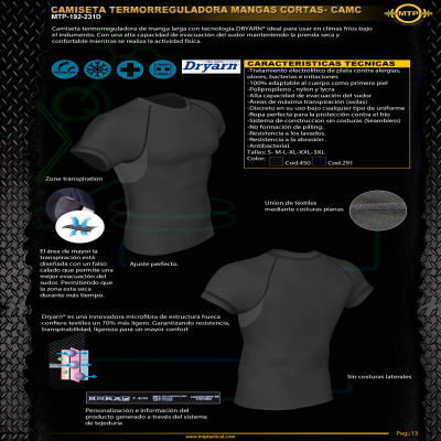 CAMISETA MANGA CORTA DRYARN
