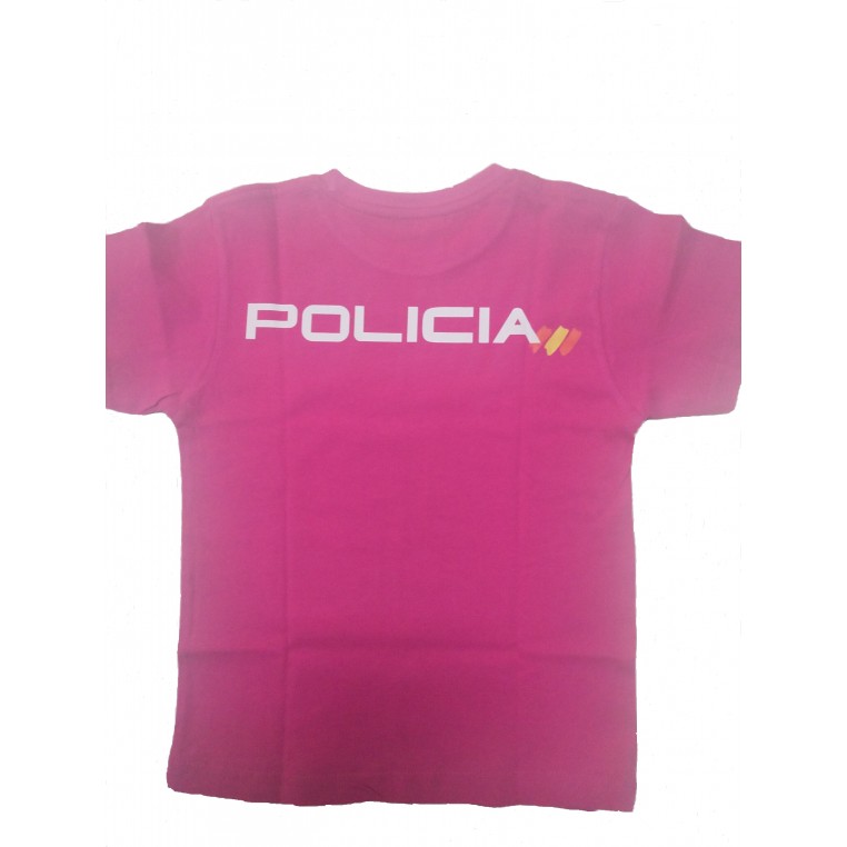 Camiseta Policia Nacional Rosa- Camisetas CNP