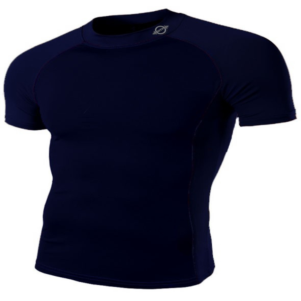 CAMISETA EN SUPPLEX ALTA TRANSPIRACIÓN EN AZUL MARINO