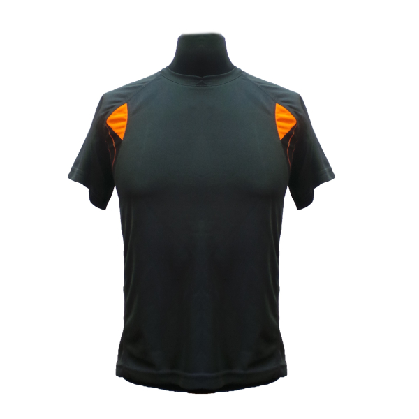 CAMISETA DEPORTE GRIS/NARANJA